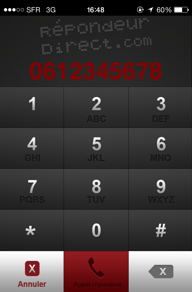 Utiliser l'application RepondeurDirect.com